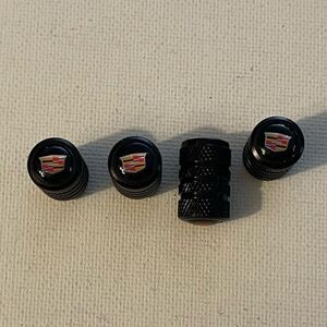 Cadillac Logo Valve Stem Caps in Black set of 4 NWT